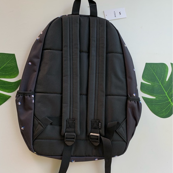 🌸NWT RVCA MULTIPLIED II BLACK FLORAL BACKPACK 🌸 - Picture 11 of 13